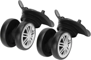 1 Pair Luggage Wheels Replacement 360° Swivel Suitcase Carrier Wheels Double Row Mute Wheels Universal Accessories for Luggage Suitcase Trolley