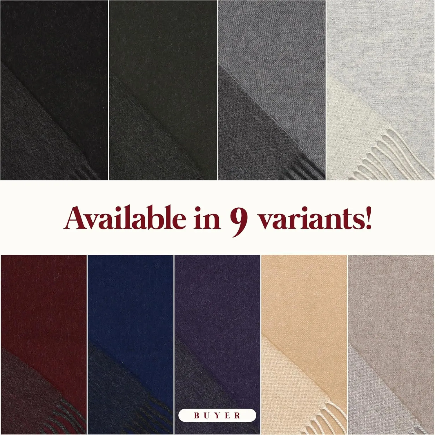 100% Pure Cashmere Reversible Scarf, Ultra Soft Cashmere from Inner Mongolia, Unisex Design, Cotton shawl, Linen Wrap