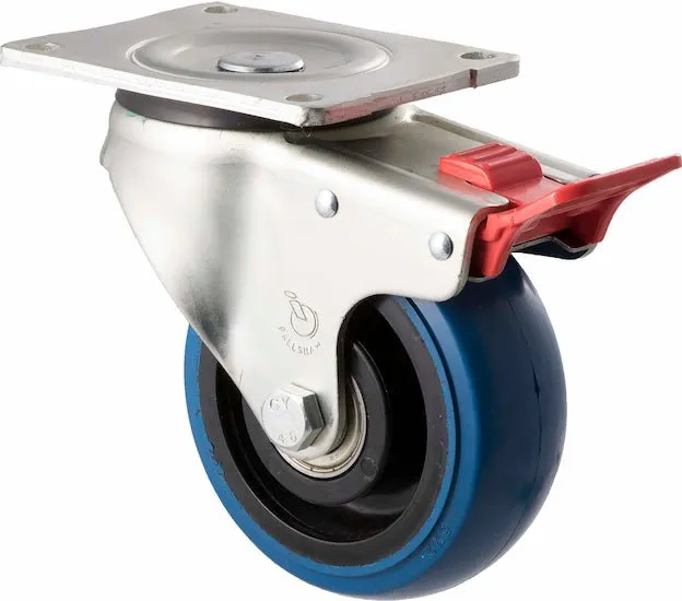 125mm Blue Rubber Castors - 350KG Rated