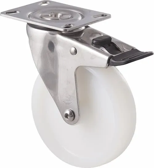 125mm Nylon Stainless Steel  Castors - 150KG Rated