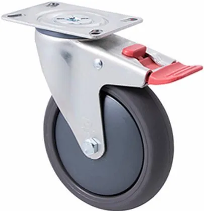 125mm Polyurethane Wheel Castors - 100KG Rated