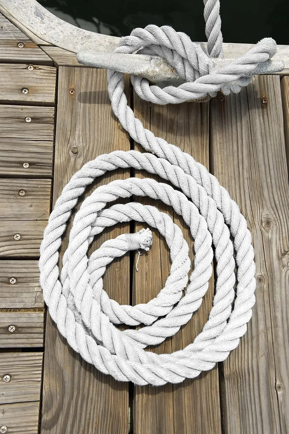 1/2" x 200' White 3 Strand Twisted Nylon Anchor Line - Boat Accessories