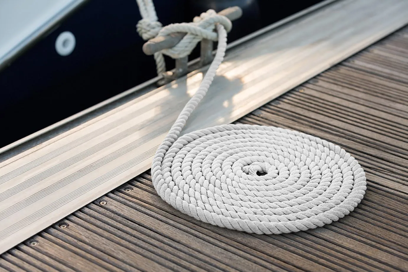 1/2" x 200' White 3 Strand Twisted Nylon Anchor Line - Boat Accessories