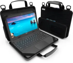 13-14 Inch Always-On Chromebook Case with Pouch and Shoulder Strap, Work-In Hard Protective Laptop Case, 20 Pack