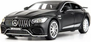 1/32 Benz AMG GT63 Model Car Alloy Diecast Pull Back Toy Car with Sound and Light Door Can Be Opened Toy Vehicle for Kids Gift(Black)