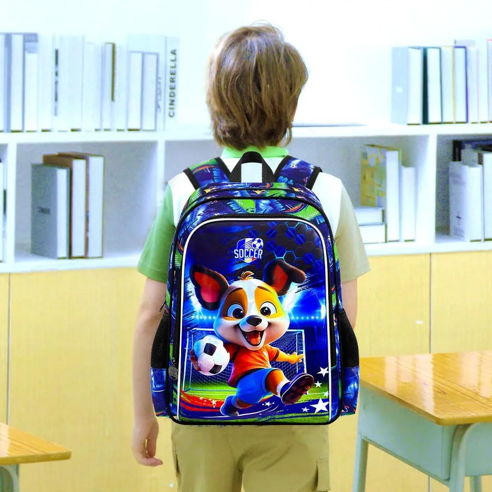16" Backpack for Girls Boys 4-8, 3Pcs Kids Bookbag Set with Lunch Box, School Bag for Preschool Kindergarten