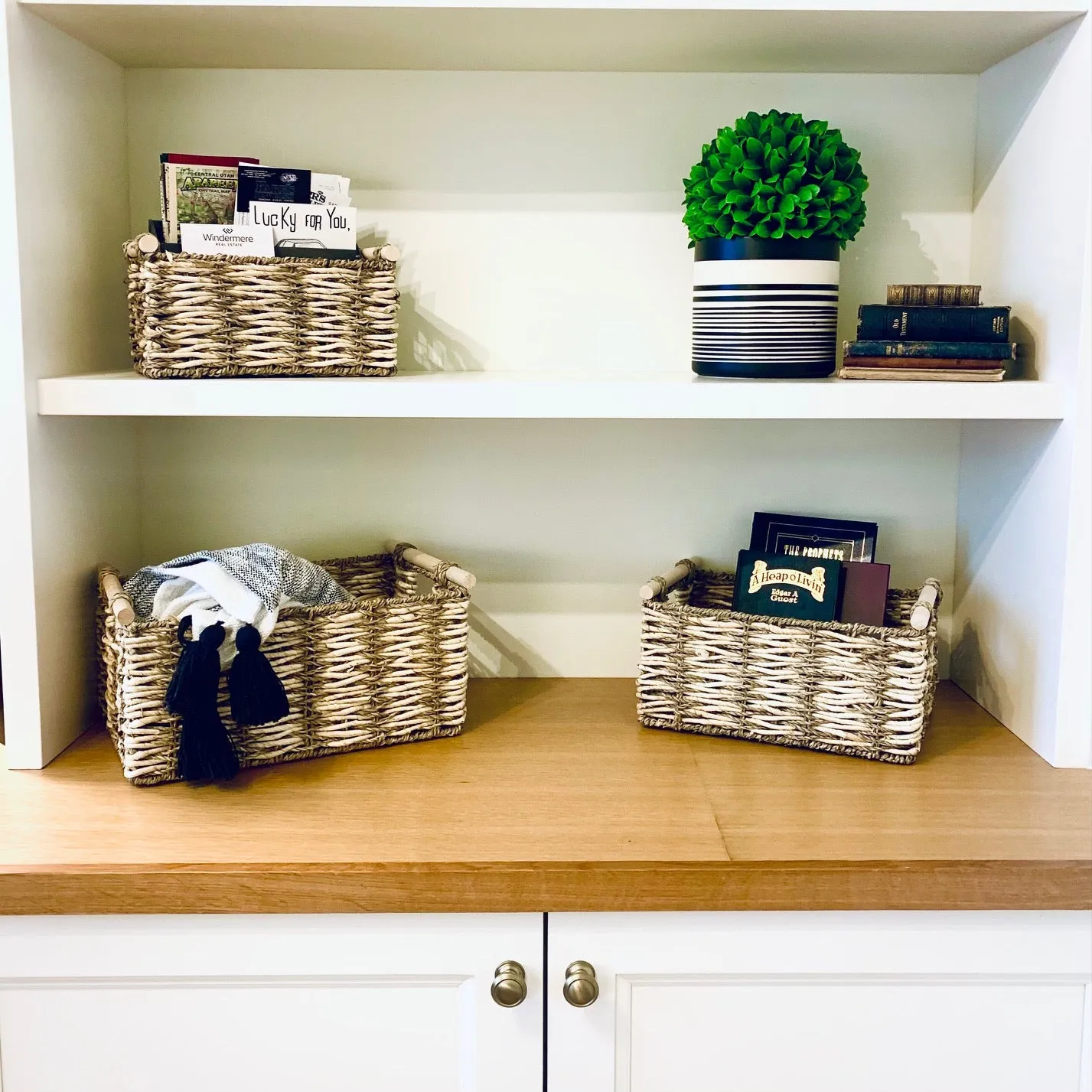 2-Tone Basket Set of 3, Natural(1 set per case) 32.99
