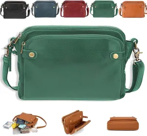 2023 New Crossbody Leather Shoulder Bag And Clutch Bag, Pu Leather Shoulder Bag, Wallet With Built-In Multiple Compartments