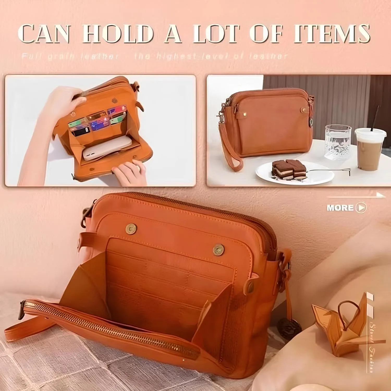 2023 New Crossbody Leather Shoulder Bag And Clutch Bag, Pu Leather Shoulder Bag, Wallet With Built-In Multiple Compartments