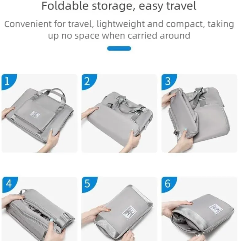 2025 new travel bag, sports and fitness, large-capacity expandable folding bag for production (Grey)
