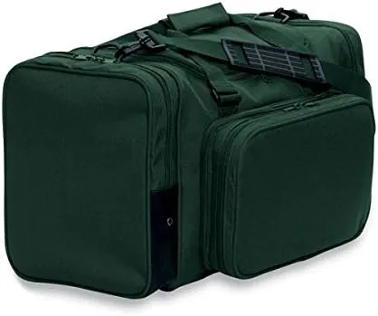 22" Blank Sports Duffle Bag Gym Bag Travel Duffel With Adjustable Strap and Removal Front Compartment (Dark Green)