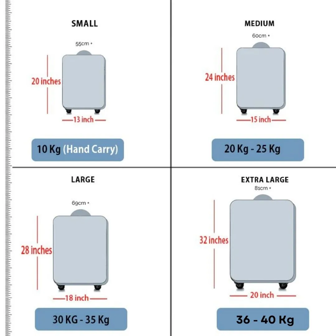 24 Inch Check-In Size Falcon Premium Expandable Soft Fabric Luggage | 4 Smooth Spinner Wheels | Secure Combination Locks