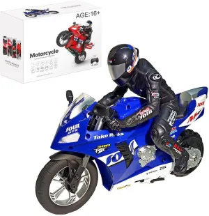 2.4GHz RC Motorcycle, 1/6 Scale RC Dual-Motor Electric Two-Wheel Self-Balancing Motorcycle Model, Remote Control Gift for Adults and Youth (RTR Version)