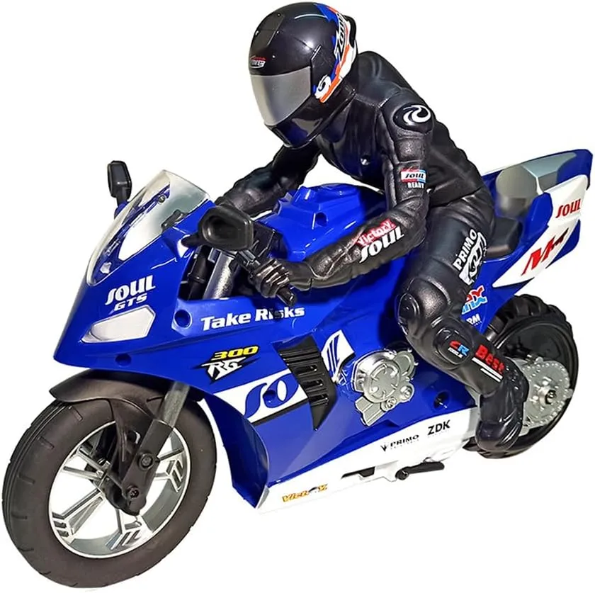 2.4GHz RC Motorcycle, 1/6 Scale RC Dual-Motor Electric Two-Wheel Self-Balancing Motorcycle Model, Remote Control Gift for Adults and Youth (RTR Version)