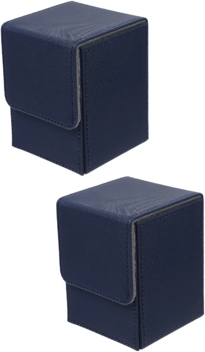 2pcs Pu Leather Card Deck Holder Organizer Compact Storage Case for Trading Cards Portable Design for Outdoor Use Lightweight and Capacity Pu Material for Games
