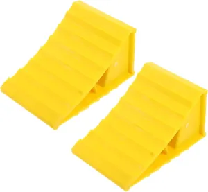 2Pcs Wheel Chocks Heavy Duty Stabilizer Wedge for Trailers and Trucks Durable Tire Protectors for Caravans for Safe Parking and Stabilization