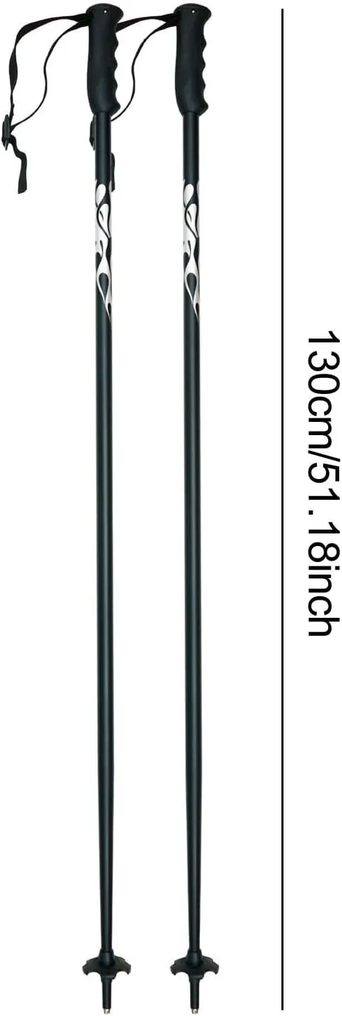 2X Ski Poles for Men Women Sturdy Wear Resistant Trekking Canes Walking Sticks for Trekking Camping Skiing Outdoor Adventures