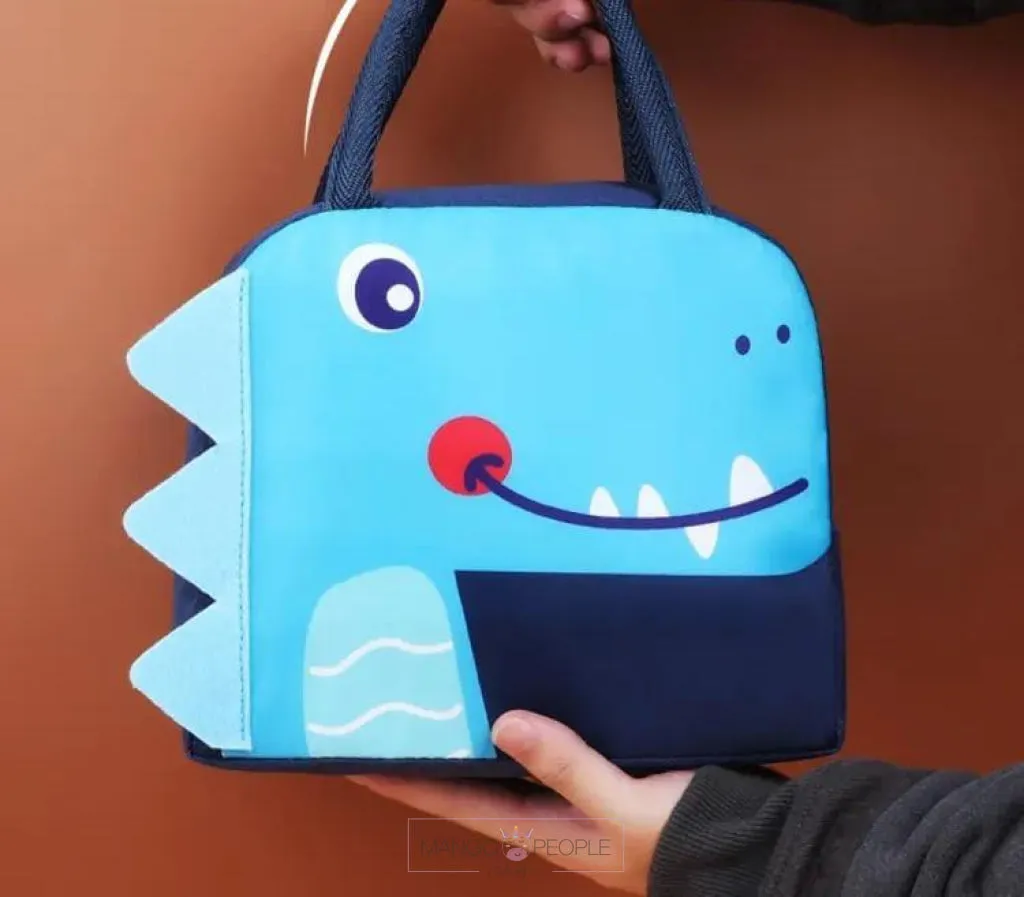 3-D Cartoon Animal Pattern Insulated Lunch Box Bag with Large Capacity