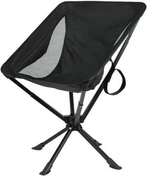 360°Swivel Portable Folding Camping Chair - Swivel Lawn Chair 5 Seconds Quick Setup Compact Collapsible Folding Lightweight Outdoor Backpack For Camping, Travel, Hiking, Beach, Fishing-Easoger(Black)