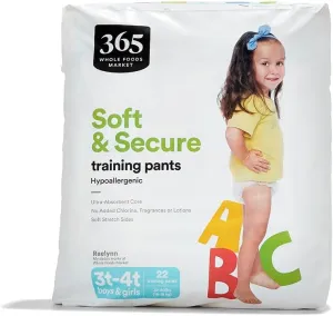 365 by Whole Foods Market, Unisex 3T-4T Training Pants, 22 Count