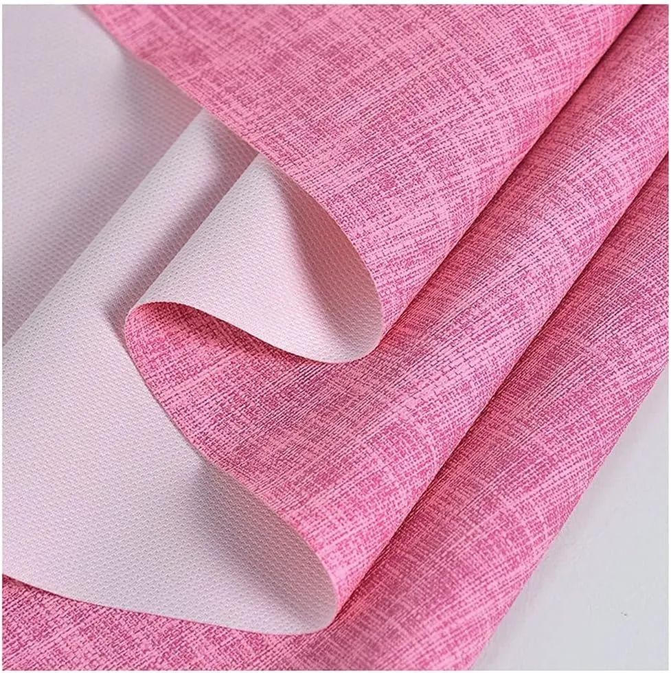 39" x 54" (100cm x 138cm) Linen-Look Faux Leather for Bows Earrings Handbag Wallet Sewing Craft Making, Repair Decorate Chair Sofa(Pink,1.38X10m)