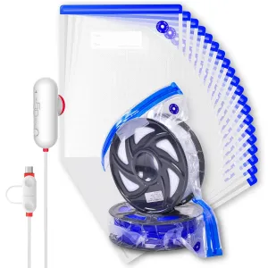 3D Filament Storage Bags Kit with Portable USB Pump, 20 Pack Vacuum Storage Sealling Bags, Spool Sealing for Keeping Filament Dry