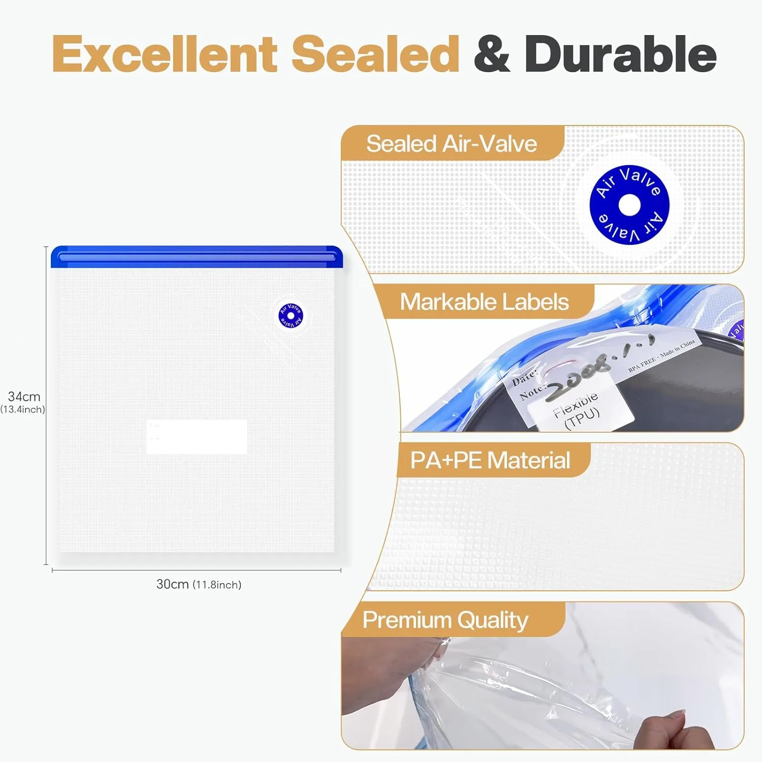 3D Filament Storage Bags Kit with Portable USB Pump, 20 Pack Vacuum Storage Sealling Bags, Spool Sealing for Keeping Filament Dry