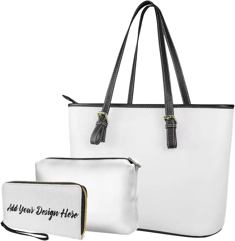 3PCS Tote Handbag Wallet for Women Ladies,Small Handbag and Wallet Set,Travel Handbag and Wallet All in One