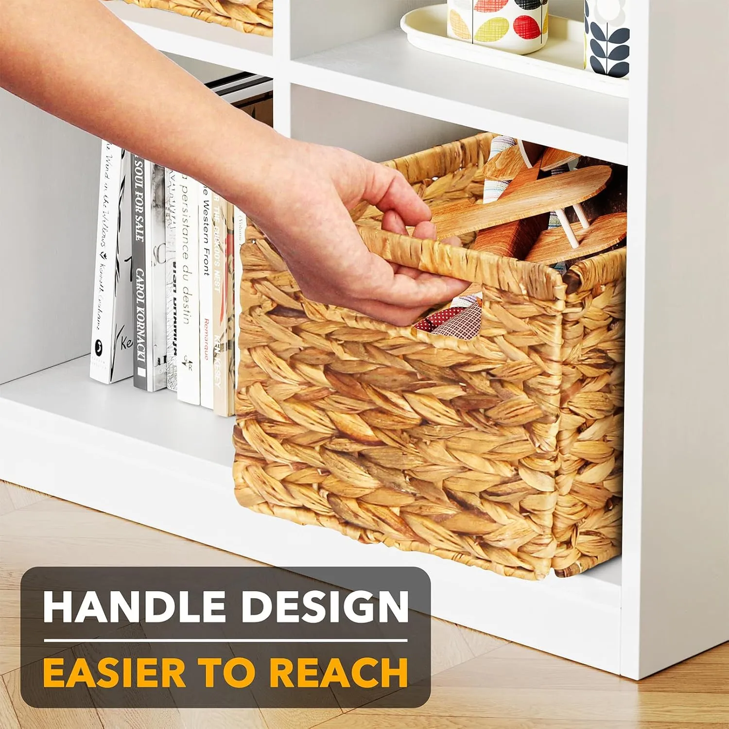 4-Pack Wicker Storage Baskets with Handle