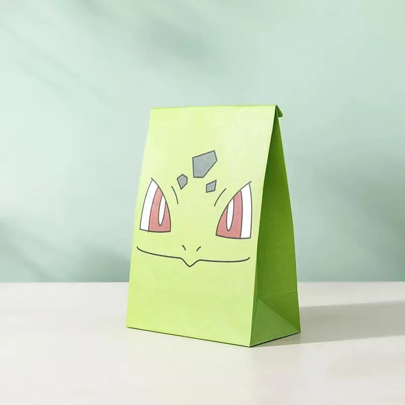 40 PCS Cartoon Gift Paper Bag White Kraft Paper AU
