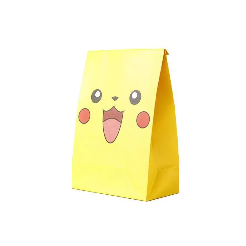 40 PCS Cartoon Gift Paper Bag White Kraft Paper AU