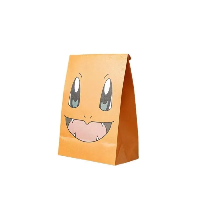 40 PCS Cartoon Gift Paper Bag White Kraft Paper AU