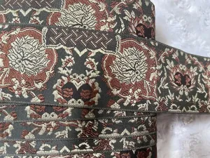 5 Yards Chocolate Coffee Brown Mocha Tan Asian Design Woven Trim 2" Wide