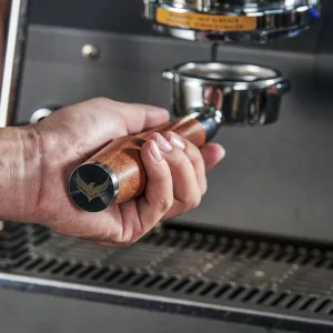 54mm Bottomless Portafilter Breville Compatible Rosewood Handle & Naked 18-21 Gram Filter Basket Included, Fits Barista Express, Pro, Touch, Bambino, Infuser, Duo Temp Pro
