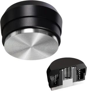 58.5mm Palm Tamper, Espresso 30lbs Clibrated Spring Loaded Puck Tamper with Stainless Steel Ripple Base, Barista Coffee Hand Leveler Tamper Fits 58mm Portafilter
