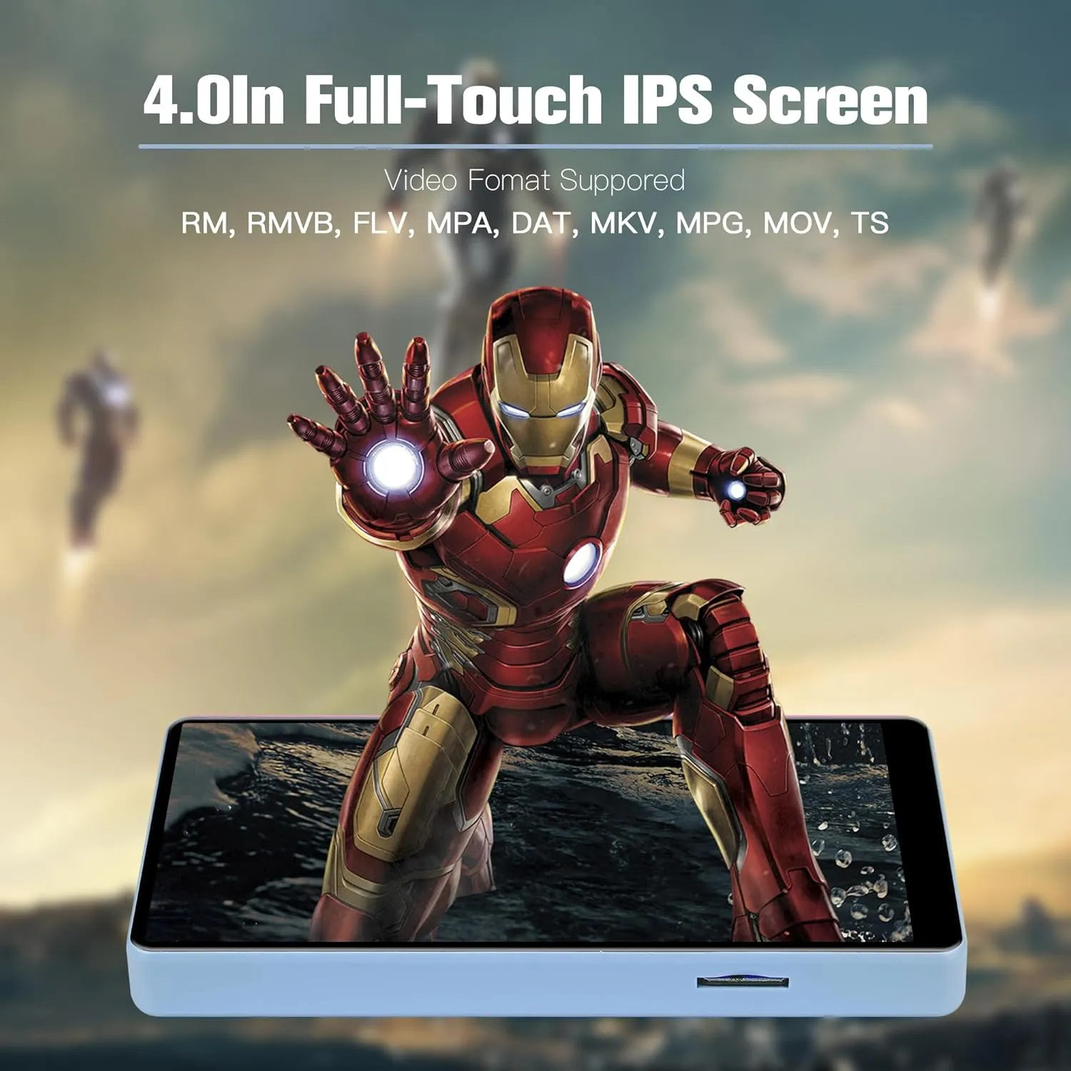 80GB MP3 Player with Bluetooth and WiFi,MP3 MP4 Player for Kids with Spotify, YouTube, Audible, 4.0" HD Touch Screen Android Music Player with Parental Controls, 2000mAh,APK Download,Up to 1TB
