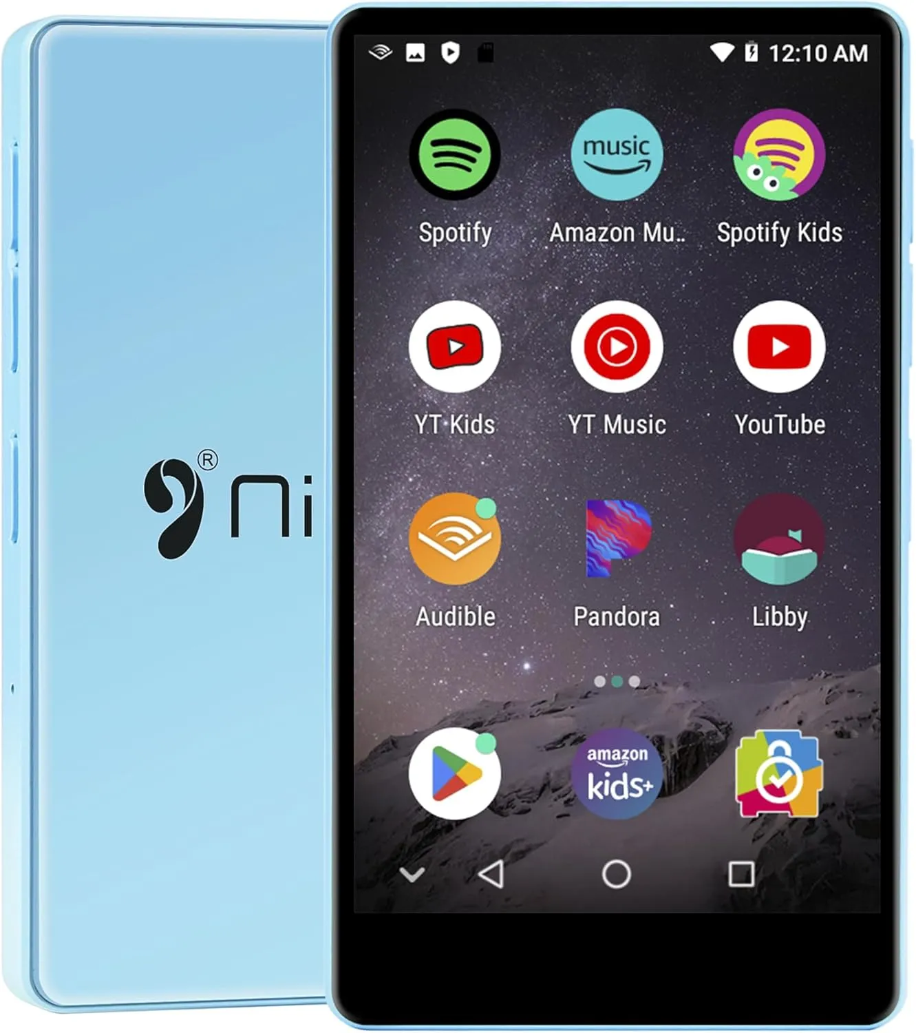 80GB MP3 Player with Bluetooth and WiFi,MP3 MP4 Player for Kids with Spotify, YouTube, Audible, 4.0" HD Touch Screen Android Music Player with Parental Controls, 2000mAh,APK Download,Up to 1TB