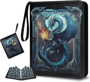 900 Pockets Card Binder, Othran Trading Card Binder 9-Pocket Card Collection Binder Card Storage Album with 50 Removable Sleeves and Zipper for Boys and Girls Organized