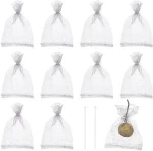 abcGoodefg Fruit Protection Wire Mesh Bags, 8''x12'' 304 Stainless Steel, Gophers Resistant, Root Protection for Fruits, Berries, Vegetables (10 Pcs)