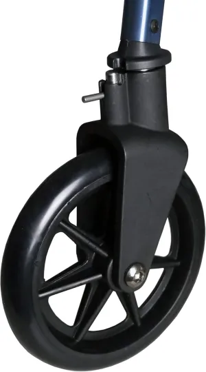 Able Life Comfortably Independent Locking Swivel Front Walker Wheels, 6-inch, Black Rubber, Compatible with Walker, Set of 2