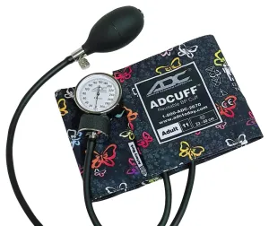 ADC Prosphyg 760 Pocket Aneroid Sphygmomanometer with Adcuff Nylon Blood Pressure Cuff, Adult, Garden Flutter Print