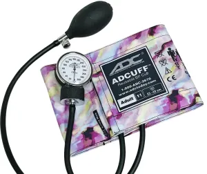 ADC Prosphyg 760 Pocket Aneroid Sphygmomanometer with Adcuff Nylon Blood Pressure Cuff, Adult, Watercolors Print