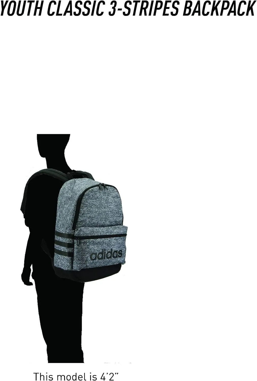 adidas Classic 3S Backpack for Boys and Girls, Jersey White/Halo Mint Green/Violet Tone Purple, One Size