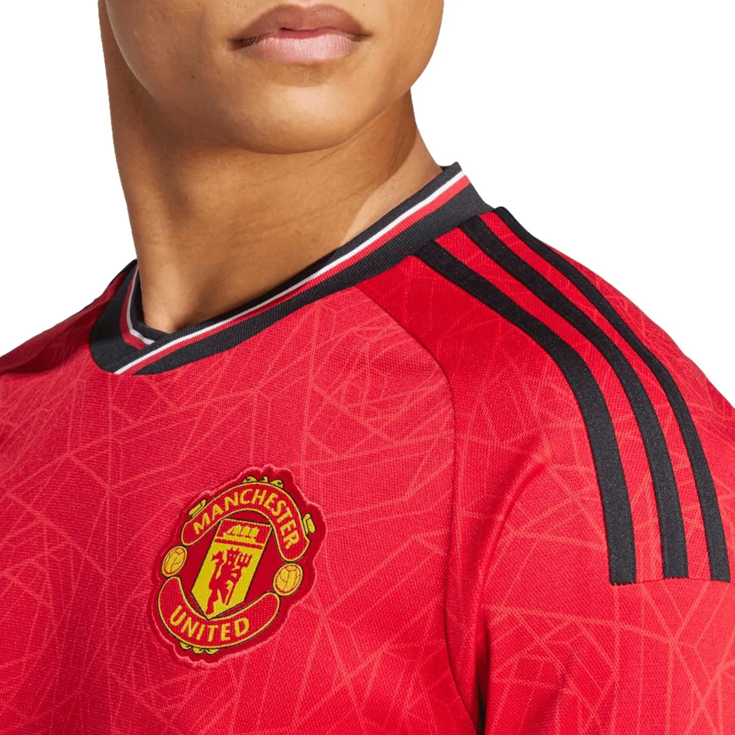adidas Men's Soccer Manchester United 23/24 Long Sleeve Home Jersey - Unique Design, Comfortable Fit