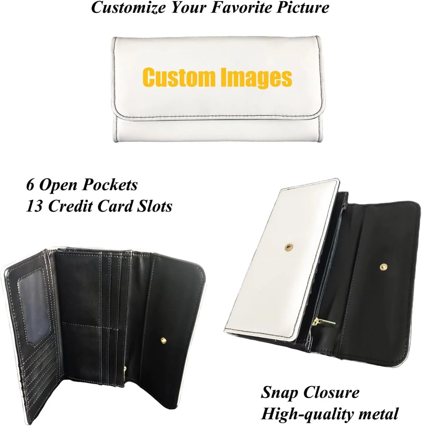 AFPANQZ Gingerbread Long Clutch Women Wallet Soft Leather Designer Trifold Multi Card Organizer Phone Holder Zip Inner Pocket Multi-Cards Slots Large Travel Wallet Tri-Fold Purses