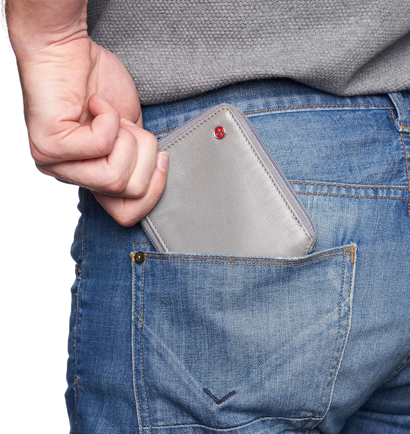 Alpine Swiss Logan Zipper Bifold Wallet For Men or Women RFID Safe Comes in a Gift Box