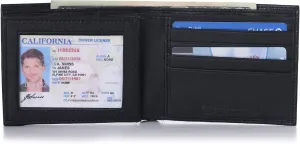 Alpine Swiss Mens Wallet Trifold Bifold Billfolds to choose from Genuine Leather Comes in Gift Bag