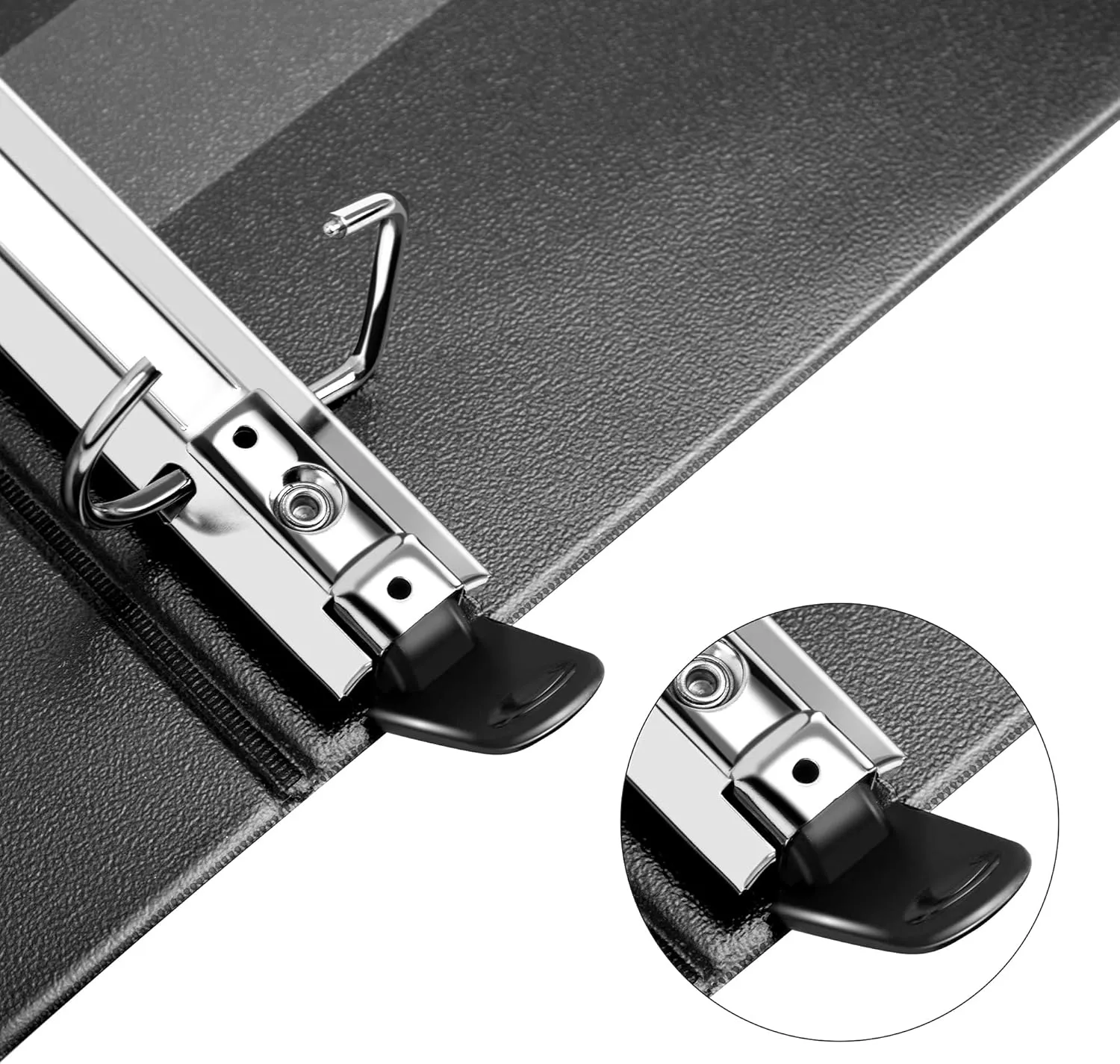 Amazon Basics 5 inch Binder, Heavy Duty, 3 Ring, Customizable View, D-Ring, 2-Pack, Black