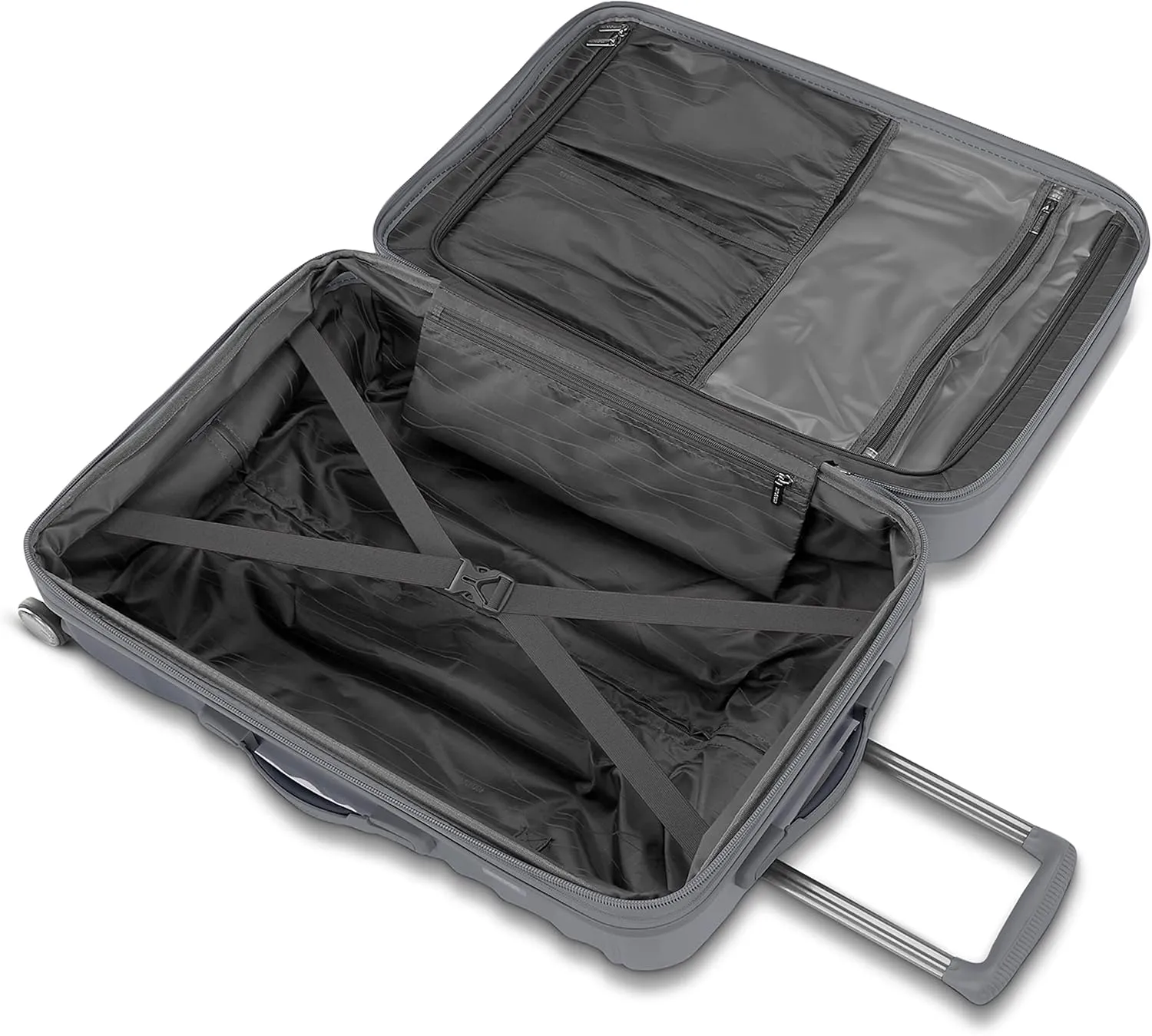 American Tourister Cascade Hardside Expandable Luggage with Spinner Wheels, Graphite, 28-Inch