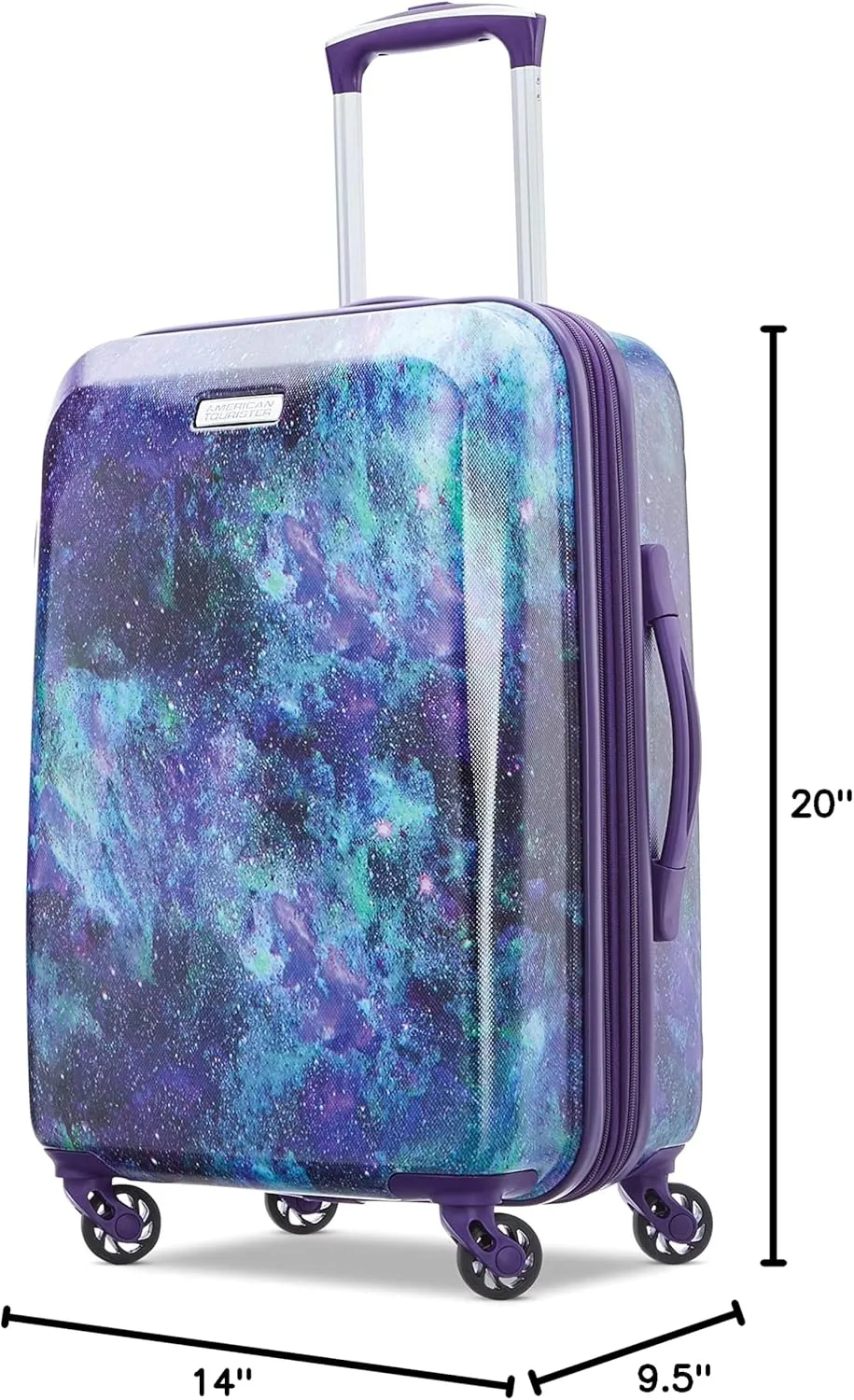 American Tourister Moonlight Hardside Expandable Luggage with Spinner Wheels, Cosmos, Carry-On 21-Inch